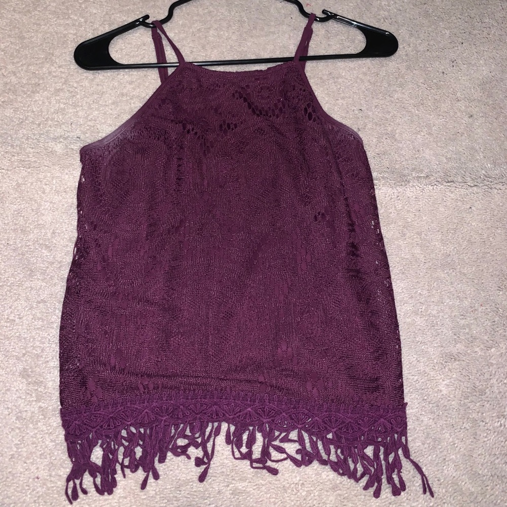 Super cute frayed tank top